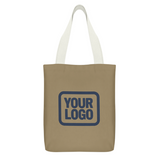Custom Light Khaki Blue Green Canvas Tote Bag