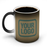 Custom Light Khaki Blue Green Magic Mug