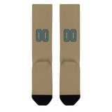 Custom Light Khaki Blue Green Knee-High Sock