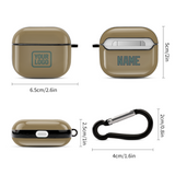 Custom Light Khaki Blue Green AirPods Case (3rd Generation)