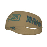 Custom Light Khaki Blue Green Sports headband
