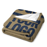 Custom Light Khaki Blue Blanket