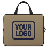 Custom Light Khaki Navy Laptop Bag