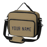 Custom Light Khaki Navy Lunch Bag