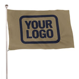 Custom Light Khaki Navy Flag