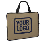 Custom Light Khaki Navy Laptop Bag