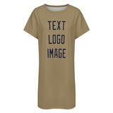 Custom Light Khaki Navy Nachthemd