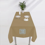 Custom Light Khaki Navy Square Table Cloth