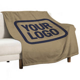 Custom Light Khaki Navy Blanket