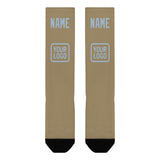 Custom Light Khaki Light Blue Knee-High Sock