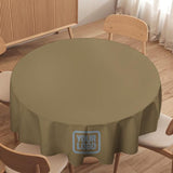 Custom Light Khaki Light Blue Round Table Cloth