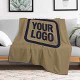 Custom Light Khaki Navy Blanket