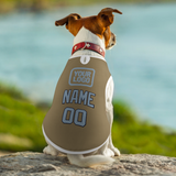 Custom Light Khaki Light Blue Pet Vest