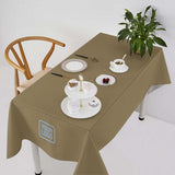 Custom Light Khaki Navy Square Table Cloth