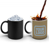Custom Light Khaki Light Blue Magic Mug