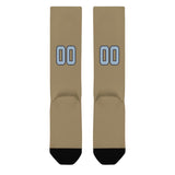 Custom Light Khaki Light Blue Knee-High Sock