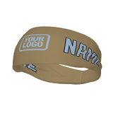 Custom Light Khaki Light Blue Sports headband