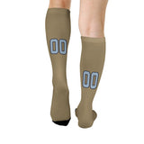 Custom Light Khaki Light Blue Knee-High Sock