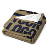 Custom Light Khaki Navy Blanket