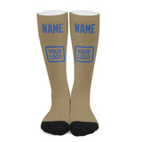 Custom Light Khaki Sky Blue Knee-High Sock