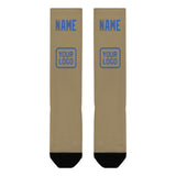 Custom Light Khaki Sky Blue Knee-High Sock