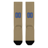 Custom Light Khaki Sky Blue Knee-High Sock