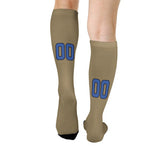 Custom Light Khaki Sky Blue Knee-High Sock