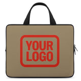 Custom Light Khaki Orange Red Laptop Bag
