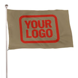 Custom Light Khaki Orange Red Flag