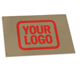 Custom Light Khaki Orange Red Flag
