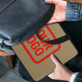 Custom Light Khaki Orange Red Laptop Bag