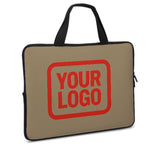 Custom Light Khaki Orange Red Laptop Bag