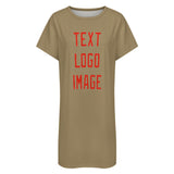 Custom Light Khaki Orange Red Nachthemd