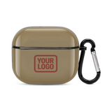 Custom Light Khaki Coral Red AirPods Case (3rd Generation)