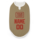 Custom Light Khaki Coral Red Pet Vest