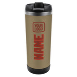 Custom Light Khaki Coral Red Stainless Steel Water Cup