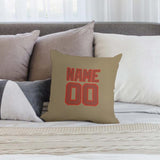 Custom Light Khaki Coral Red Pillowcase