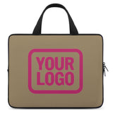Custom Light Khaki Pink Laptop Bag