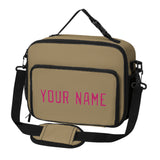 Custom Light Khaki Pink Lunch Bag