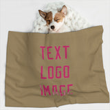 Custom Light Khaki Pink Pet Blanket