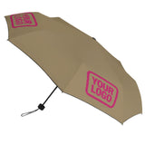 Custom Light Khaki Pink Automatic Umbrella