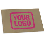 Custom Light Khaki Pink Flag