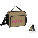 Custom Light Khaki Pink Lunch Bag