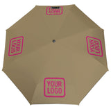 Custom Light Khaki Pink Automatic Umbrella
