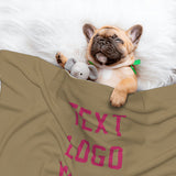 Custom Light Khaki Pink Pet Blanket