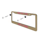 Custom Light Khaki Pink License Plate Frame