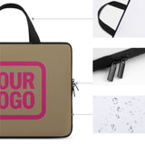 Custom Light Khaki Pink Laptop Bag