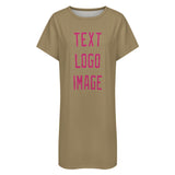 Custom Light Khaki Pink Nachthemd