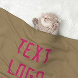 Custom Light Khaki Pink Pet Blanket