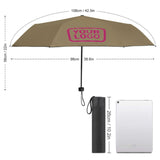 Custom Light Khaki Pink Automatic Umbrella
